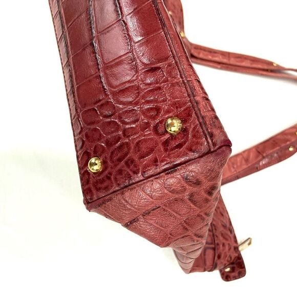 Lauren Ralph Lauren Red Croc-Embossed Tote - Picture 10 of 15
